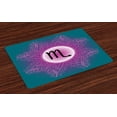 thumbnail image 1 of Ambesonne Zodiac Scorpio Place Mats Set of 4, Fuchsia Mandala, Standard Size, Multicolor, 1 of 4