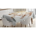 thumbnail image 1 of Ambesonne Zodiac Taurus Tablecloth Rectangular Table Cover, Bull Face, 60"x90", Pale Brown Pale Grey, 1 of 3