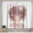 thumbnail image 1 of Ambesonne Zodiac Virgo Kitchen Curtains, Floral Young Girl, 55"x39", Multicolor, 1 of 2
