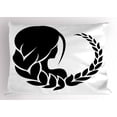 thumbnail image 1 of Ambesonne Zodiac Virgo Pillow Sham, Woman Virgo Hairdo, 36" X 20", Black and White, 1 of 2