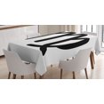thumbnail image 1 of Ambesonne Zodiac Virgo Tablecloth Rectangular Table Cover, Monochrome Sign, 60"x84", Black and White, 1 of 4