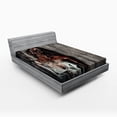 thumbnail image 1 of Ambesonne Zombie Fitted Sheet, Angry Dead Woman, Full Size, Dark Taupe Peach Red, 1 of 2