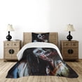 thumbnail image 1 of Ambesonne Zombie Quilted Bedspread Set 2 Pcs, Bloody Woman Theme, Twin Size, Multicolor, 1 of 3