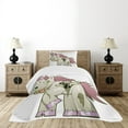 thumbnail image 1 of Ambesonne Zombie Quilted Bedspread Set 2 Pcs, Evil Unicorn Myth, Twin Size, Green Dried Rose, 1 of 6