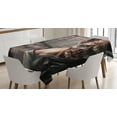 thumbnail image 1 of Ambesonne Zombie Tablecloth Rectangular Table Cover, Creepy Look Killer, 60"x84", Taupe Peach, 1 of 4
