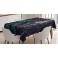 thumbnail image 1 of Ambesonne Zombie Tablecloth Rectangular Table Cover, Fearful Vampire, 60"x84", Multicolor, 1 of 3