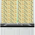 thumbnail image 1 of Ambesonne Zoo Kitchen Curtains, Zebra Fox Beaver Antelope Lemur, 55"x45", Pale Yellow Multicolor, 1 of 1