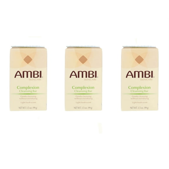 Ambi Complexion Cleansing Bar Soap, 3.5 oz (Pack of 3)