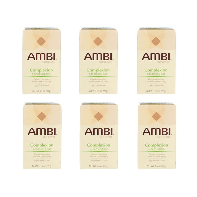 Ambi Complexion Cleansing Bar Soap, 3.5 oz (Pack of 6)