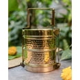 thumbnail image 1 of Ambi Masterpiece Pure Brass Two Tier Tiffin Box with Shiny Hammered Finish, 1 of 5