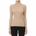 thumbnail image 1 of Ambiance Apparel #65660 Turtle Neck Ribbed Long Sleeve Sweater Top, 1 of 4