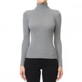thumbnail image 1 of Ambiance Apparel #65660 Turtle Neck Ribbed Long Sleeve Sweater Top, 1 of 4