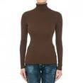 thumbnail image 1 of Ambiance Apparel #65660 Turtle Neck Ribbed Long Sleeve Sweater Top, 1 of 4