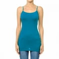 thumbnail image 1 of Ambiance Apparel Long Tank Top Adjustable Spaghetti Straps Layering Plain Solid Cami Junior Size S/M/L, 1 of 4