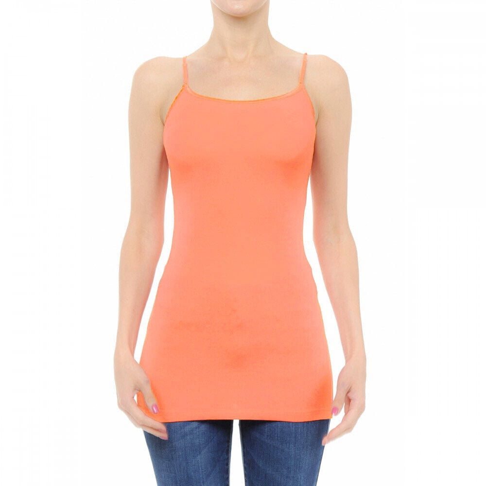 Ambiance Apparel Long Tank Top Adjustable Spaghetti Straps