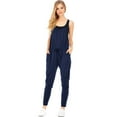 thumbnail image 1 of Ambiance Apparel Women's Juniors Terry Cloth Jumpsuit (S, Navy), 1 of 3