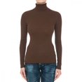 thumbnail image 1 of Ambiance Apparel #65660 Turtle Neck Ribbed Long Sleeve Sweater Top, 1 of 4