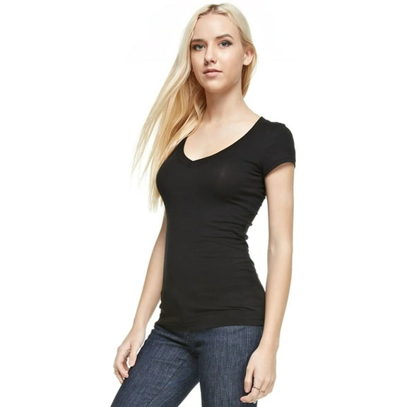 Ambiance Classic V-Neck Short Sleeve Tee - 65000