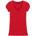 thumbnail image 1 of Ambiance Classic V-Neck Short Sleeve Tee - 65000, 1 of 10