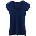 thumbnail image 1 of Ambiance Classic V-Neck Short Sleeve Tee - 65000, 1 of 10