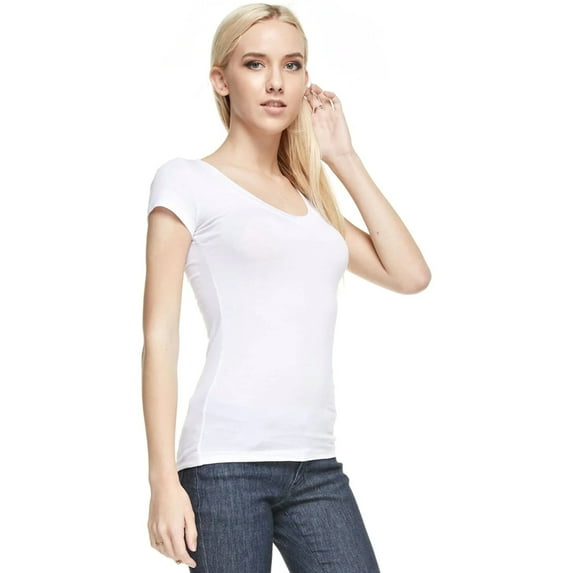 Ambiance Classic V-Neck Short Sleeve Tee - 65000