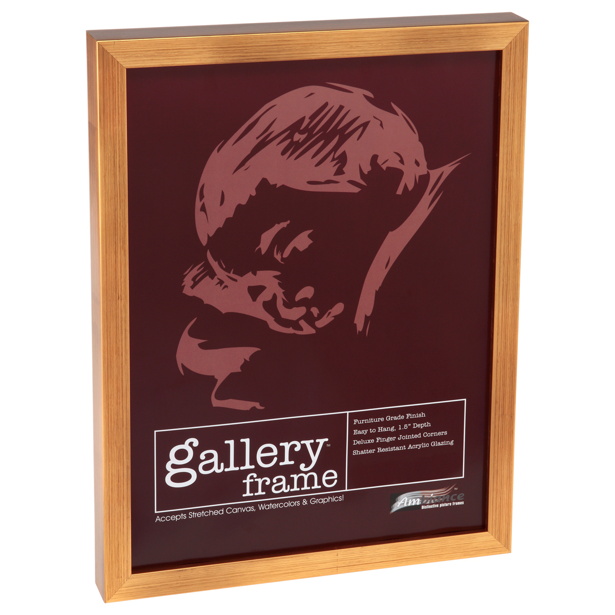 Ambiance Gallery Wood 1.5" Deep Picture Frame Professional Quality Frames for Stretch Canvas