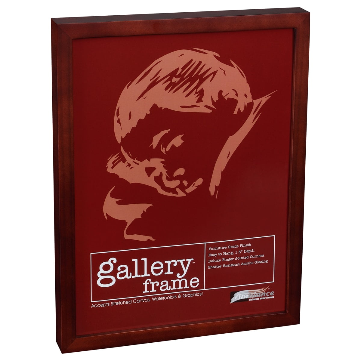 Ambiance Gallery Wood 1.5" Deep Picture Frame Professional Quality Frames for Stretch Canvas