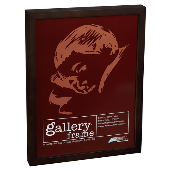 Ambiance Gallery Wood 1.5" Deep Picture Frames - 810" Pack of 4 Espresso Wood Frames, Shatter-Resistant Acrylic Glazing & MDF Backing, Horizontal or Vertical Wall Display
