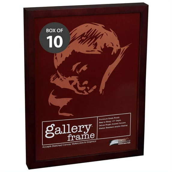 Ambiance Gallery Wood Frame Box of 10 (without glazing) 16x20" - Mahogany