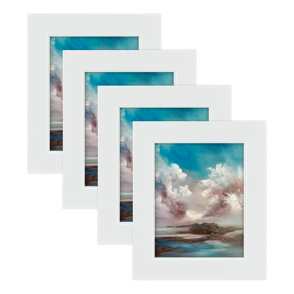 Ambiance Studio Frame White 8.5X11 Plexi Glazing - 4 Pack
