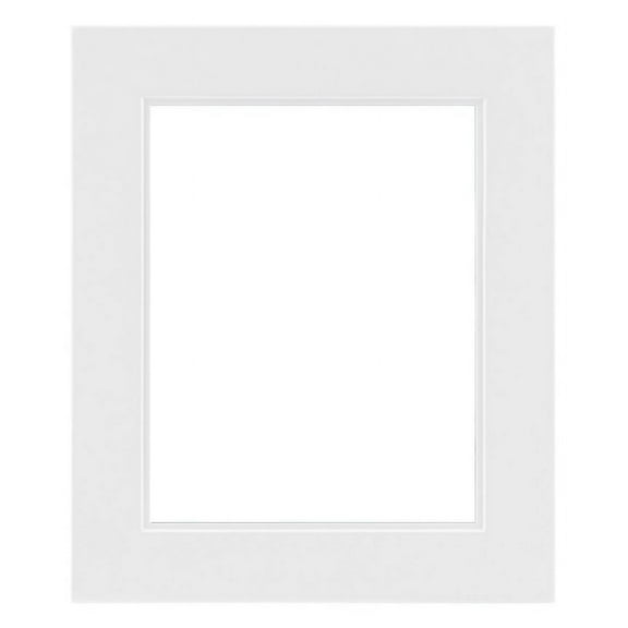 Ambiance Studio White Picture Frames Wood Wide Face Photo Art Frame Includes Plexi Glazing, Backer & Hanging Hardware- Bright White - 8.5X11