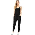 thumbnail image 1 of Ambiance Womens Juniors Casual Jogger Jumpsuit (Black, Small), 1 of 3