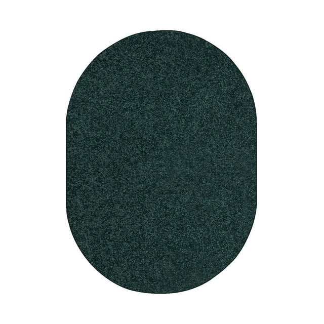 Ambiant Broadway Collection Kids Favorite Area Rugs Forest Green - 3' x 5' Oval