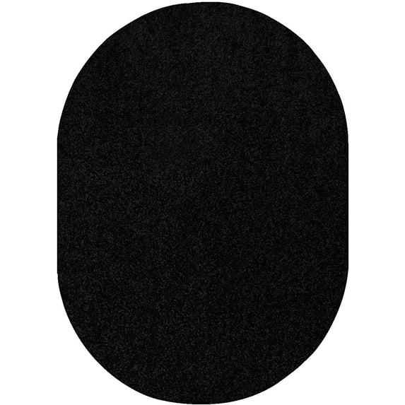 Ambiant Broadway Collection Kids Favourite Area Rugs Black - 8' x 10' Oval