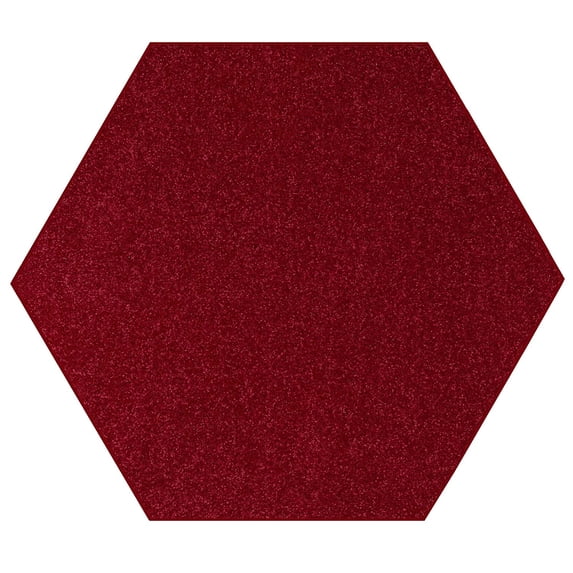 Ambiant Broadway Collection Kids Favourite Area Rugs Burgundy - 6' Hexagon