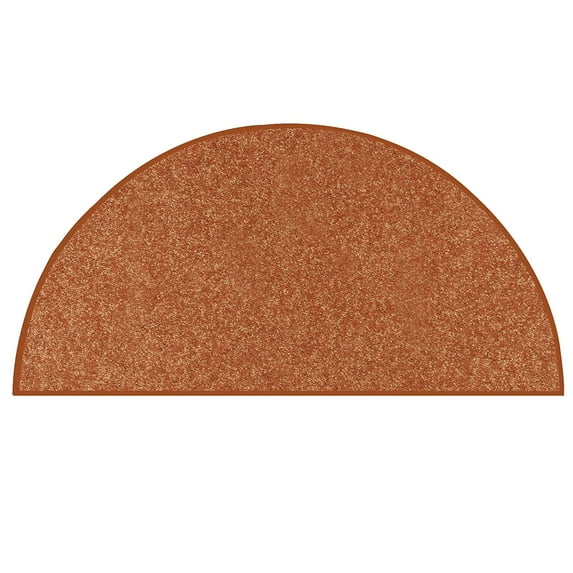 Ambiant Broadway Collection Pet Friendly Area Rugs Rust - 54" x 108" Half Round