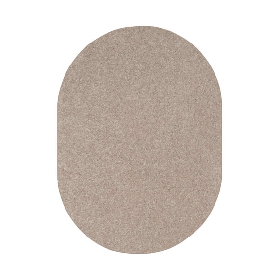 Ambiant Broadway Collection Pet Friendly Area Rugs Beige - 3' x 5' Oval