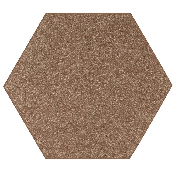 Ambiant Broadway Collection Pet Friendly Area Rugs Brown - 6' Hexagon