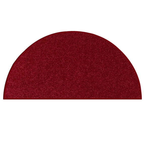 Ambiant Broadway Collection Pet Friendly Area Rugs Burgundy - 24" x 48" Half Round