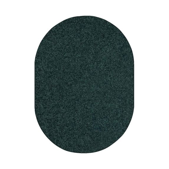 Ambiant Broadway Collection Pet Friendly Area Rugs Forest Green - 4' x 6' Oval