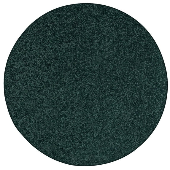 Ambiant Broadway Collection Pet Friendly Area Rugs Forest Green - 7' Round