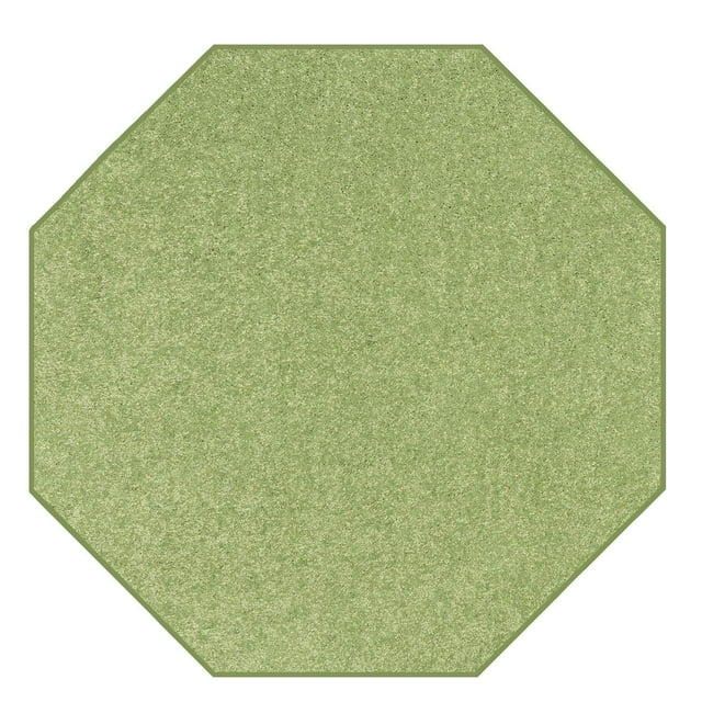 Ambiant Broadway Collection Pet Friendly Area Rugs Lime Green - 8' Octagon