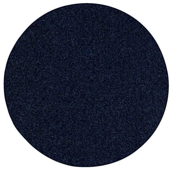 Ambiant Broadway Collection Pet Friendly Area Rugs Navy - 3' Round