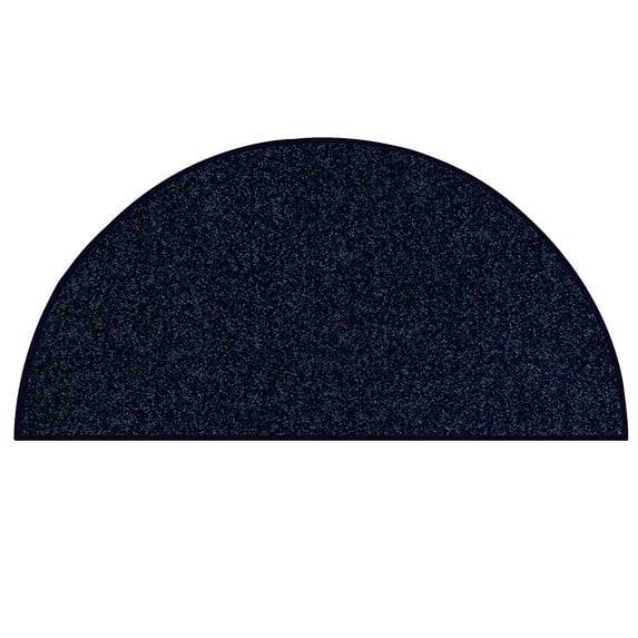 Ambiant Broadway Collection Pet Friendly Area Rugs Navy - 48" x 96" Half Round