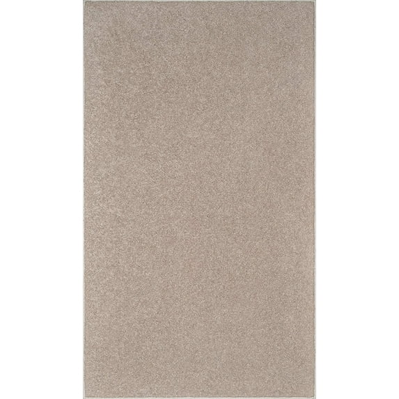 Ambiant Broadway Collection Solid Color Area Rugs Beige - 6' x 9'