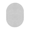 thumbnail image 1 of Ambiant Broadway Collection Solid Color Area Rugs Off White - 4' x 6' Oval, 1 of 4