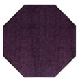thumbnail image 1 of Ambiant Broadway Collection Solid Color Area Rugs Purple - 2' Octagon, 1 of 4