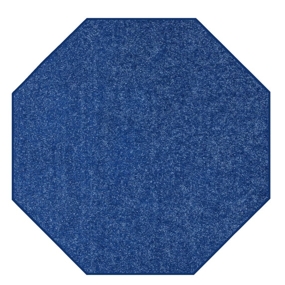 Ambiant Broadway Collection Solid Color Area Rugs Royal - 2' Octagon