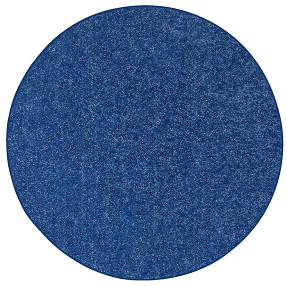Ambiant Broadway Collection Solid Color Area Rugs Royal - 2' Round