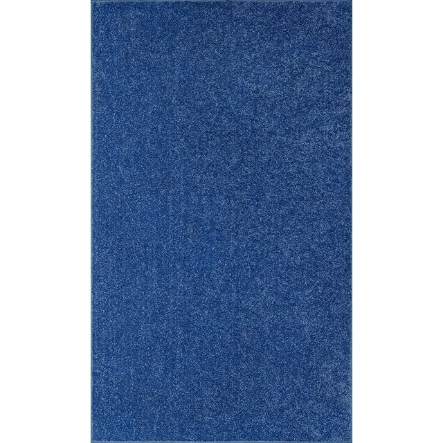 Ambiant Broadway Collection Solid Color Area Rugs Royal - 2' x 6'